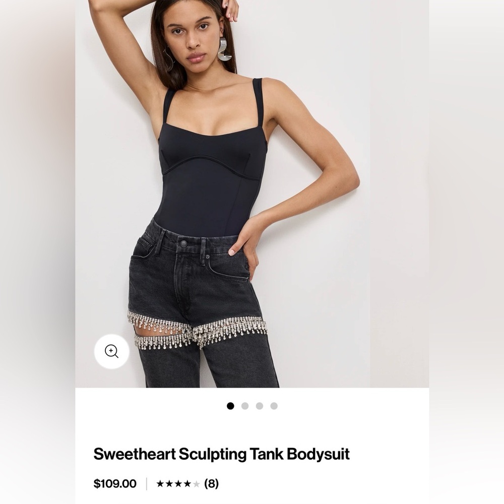 Good American Classic Black Bodysuit